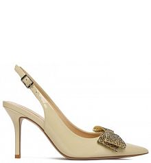 Szpilki Eva Minge beżowe 