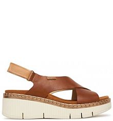 Sandały na koturnie Pikolinos brązowe 