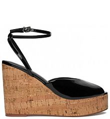 Sandały na koturnie Badura czarne 