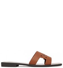 Klapki KARL LAGERFELD brązowe damskie 