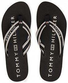 Japonki Tommy Hilfiger czarne damskie 