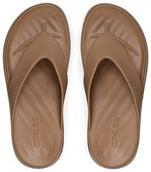 Japonki Crocs brązowe damskie 
