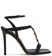 Sandały na szpilce Elisabetta Franchi czarne 