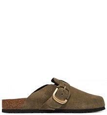 Klapki Tamaris khaki damskie 