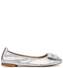 Baleriny Caprice srebrne damskie 