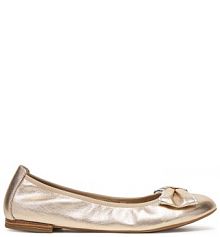 Baleriny Caprice złote damskie 