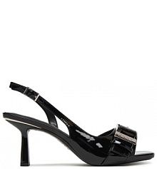 Sandały na szpilce DKNY czarne 