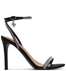 Sandały na szpilce Guess czarne 