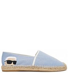 Espadryle KARL LAGERFELD niebieskie jasny damskie 