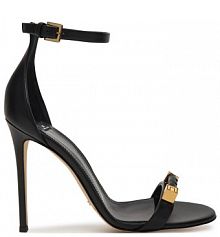 Sandały na szpilce Elisabetta Franchi czarne 