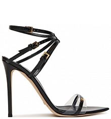 Sandały na szpilce Elisabetta Franchi czarne 