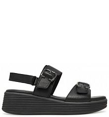 Sandały na koturnie Lasocki czarne 