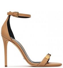 Sandały na szpilce Elisabetta Franchi beżowe 