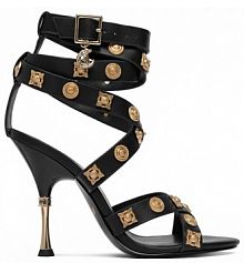 Sandały na szpilce Just Cavalli czarne 