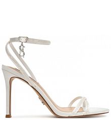 Sandały na szpilce Steve Madden kremowe 