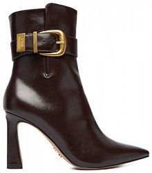 Botki na słupku Steve Madden brązowe 