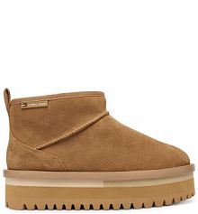 Śniegowce Tommy Jeans brązowe damskie 