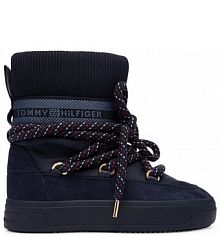 Śniegowce Tommy Hilfiger granatowe damskie 