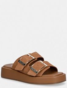 Klapki DKNY  brązowe damskie K1622555.BI7