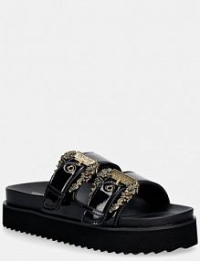 Klapki Versace Jeans Couture  czarne damskie 80VA3SM1.ZS190.899