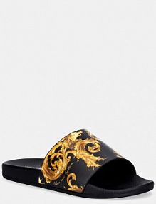Klapki Versace Jeans Couture  czarne damskie 80VA3SQ3.ZS365.G89