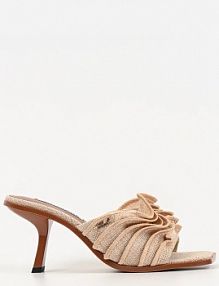 Klapki na szpilce Karl Lagerfeld  beżowe KL33604.TNT