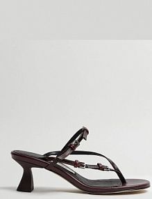 Klapki na szpilce Miista  bordowy E8.4097