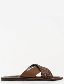 Klapki Karl Lagerfeld  brązowe męskie KL70214C.044