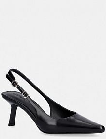 Sandały na szpilce HUGO  czarne 50563996.001