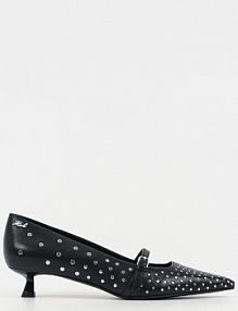 Sandały na szpilce Karl Lagerfeld  czarne KL30106S.00S