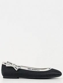 Baleriny Karl Lagerfeld  czarne damskie KL40129.H00