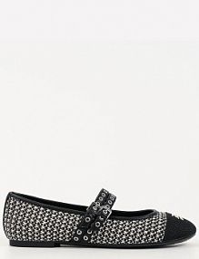 Baleriny Karl Lagerfeld  czarne damskie KL40128.J01