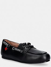 Mokasyny Love Moschino  czarne damskie JA10111G1OIA0000