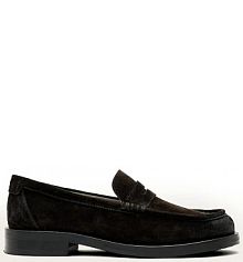 Mokasyny AllSaints  brązowe męskie M022FC.DBR