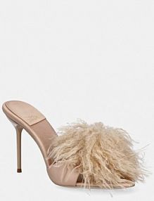 Klapki na szpilce Jeffrey Campbell  złote JC.1804.3.7