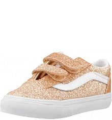 Buty VANS OLD SKOOL V GLITTER Pomarańczowy damskie