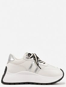 Białe Streetwearowe Sneakersy Chunky VICES na Platformie Ilnatea damskie