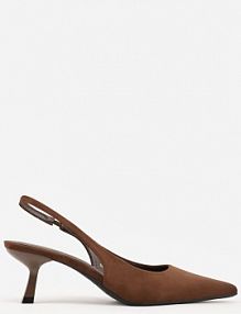 Ciemnobrązowe Czółenka Slingback VICES na Kaczuszce Anatera
