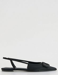 Baleriny z kokardą Reserved czarne damskie 115FF-99X