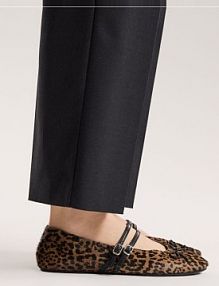 Skórzane baleriny z włosem Reserved wielobarwny damskie 361ID-MLC