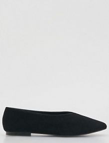 Zamszowe baleriny Reserved czarne damskie 509ID-99X