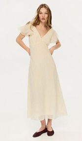 Zamszowe baleriny Reserved ciemnofioletowe damskie 762HV-49X