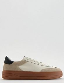 Skórzane sneakersy ze wstawkami Reserved wielobarwny damskie 796HV-MLC