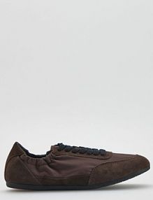 Sneakersy z zamszowymi wstawkami Reserved ciemnobrązowe damskie 803HV-89X