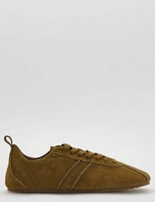 Zamszowe sneakersy Reserved ciemnozielone damskie 812HV-78X