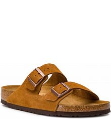 Klapki Birkenstock brązowe męskie 