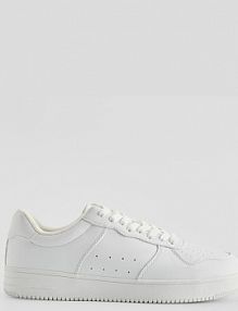 Białe sneakersy ze sztucznej skóry House męskie 068IU-00X