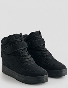 Czarne sneakersy na koturnie House damskie 377JM-99X