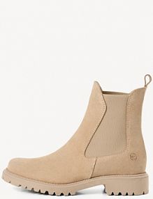 Botki na obcasie Tamaris beżowe