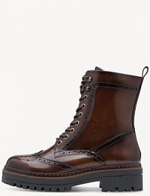 Botki na obcasie Tamaris brązowe